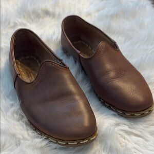 Sabah Brown Leather Flats